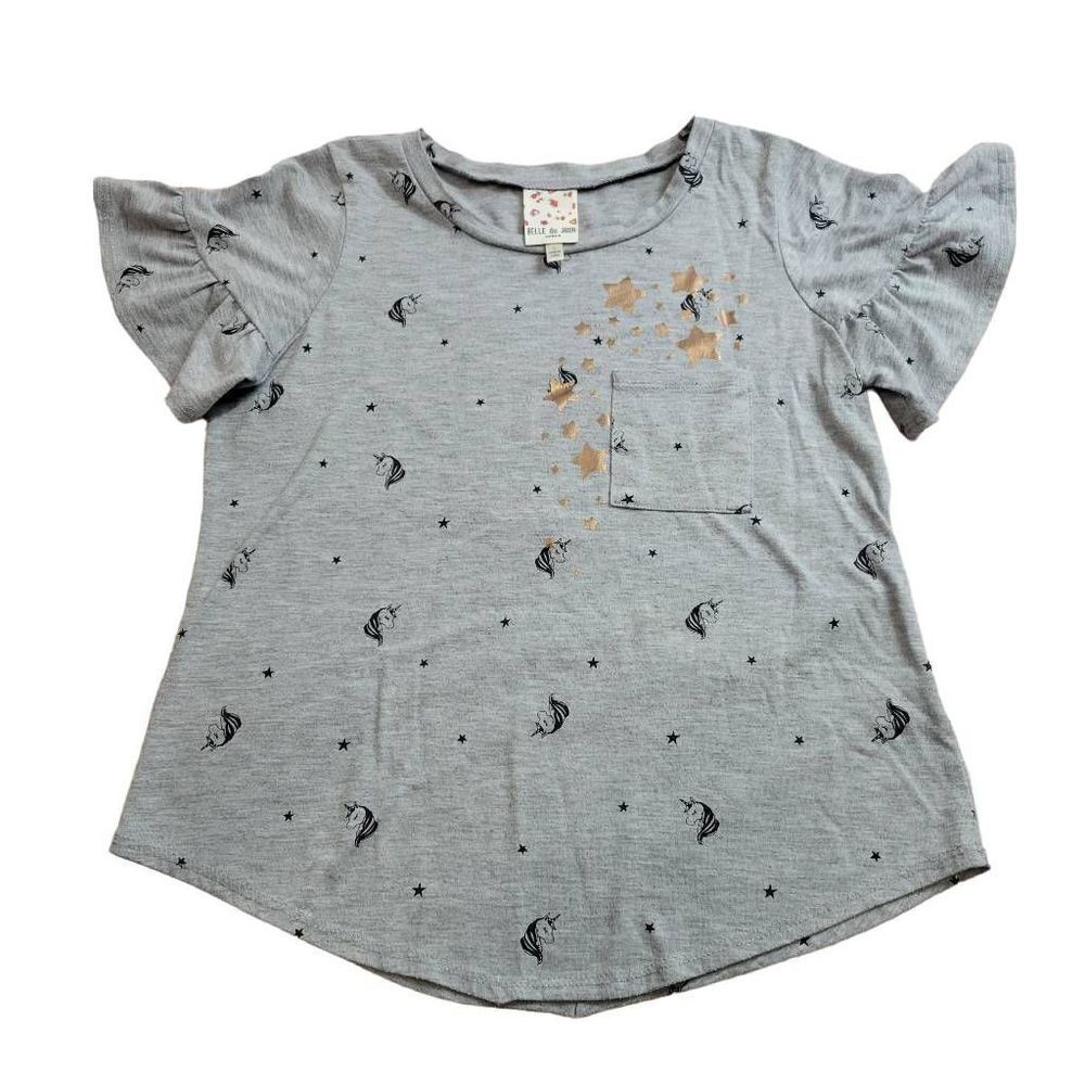 Belle du Jour Girls unicorn blouse L10/12